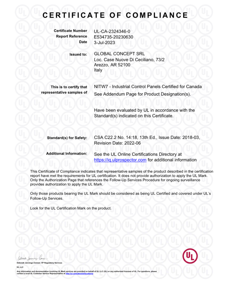 Certificato CSAC22.2
